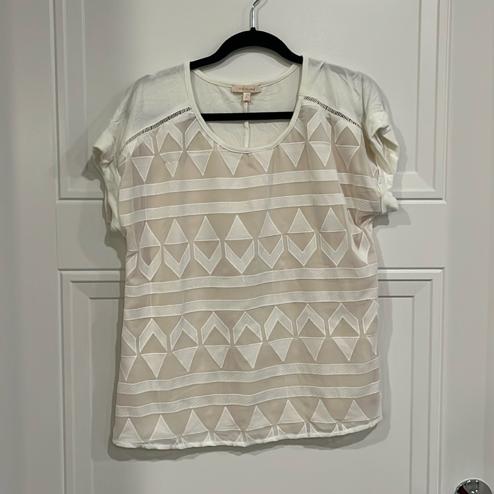 Creamy White Embroidered/Embellished top